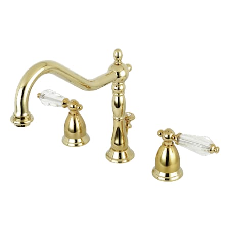 Kingston Brass 8" Widespread Bathroom Faucet, Polished Brass KS1992WLL